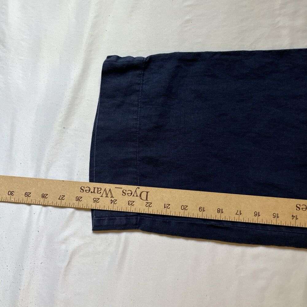 J.Jill Love Linen Navy Blue Wide Leg Elastic Waist Pants Women Large L Missy - Picture 7 of 12